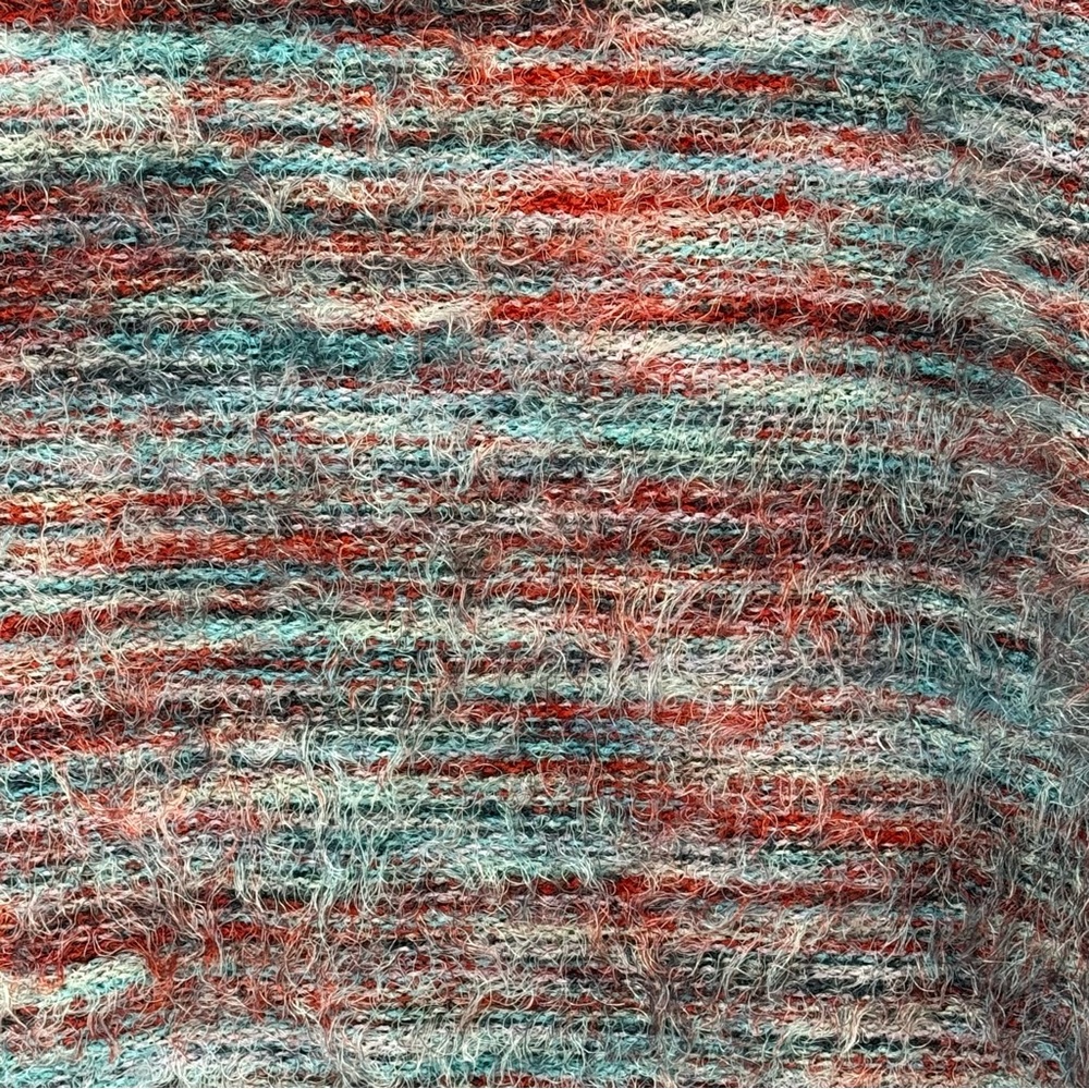 Anthropologie women's size medium long sleeve sweater cozy soft pink multi color - Picture 3 of 12